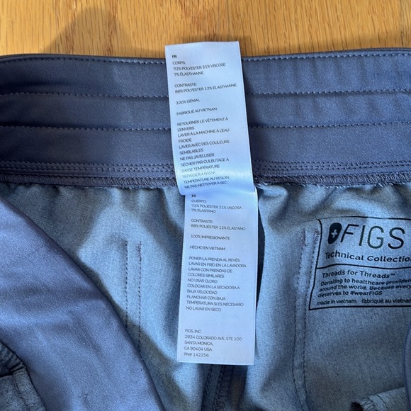 Figs Yola Skinny Scrub Pants Grey Size Medium Style W21SW2019 - Picture 5 of 9